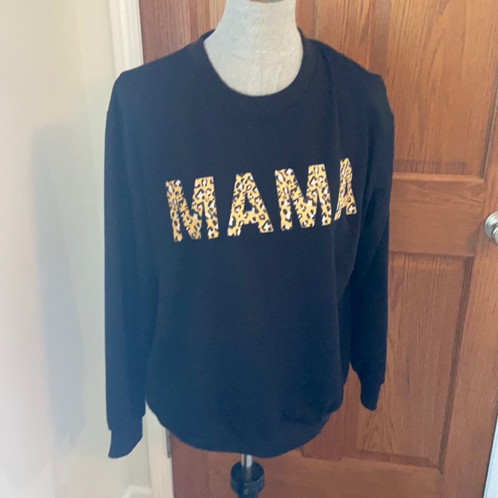 Mama leopard light sweatshirt. Bought on Amazon